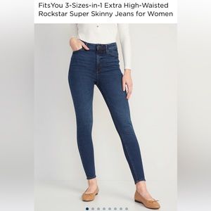 Old Navy Rockstar high waisted super skinny Rockstar jeans size 2 like new!